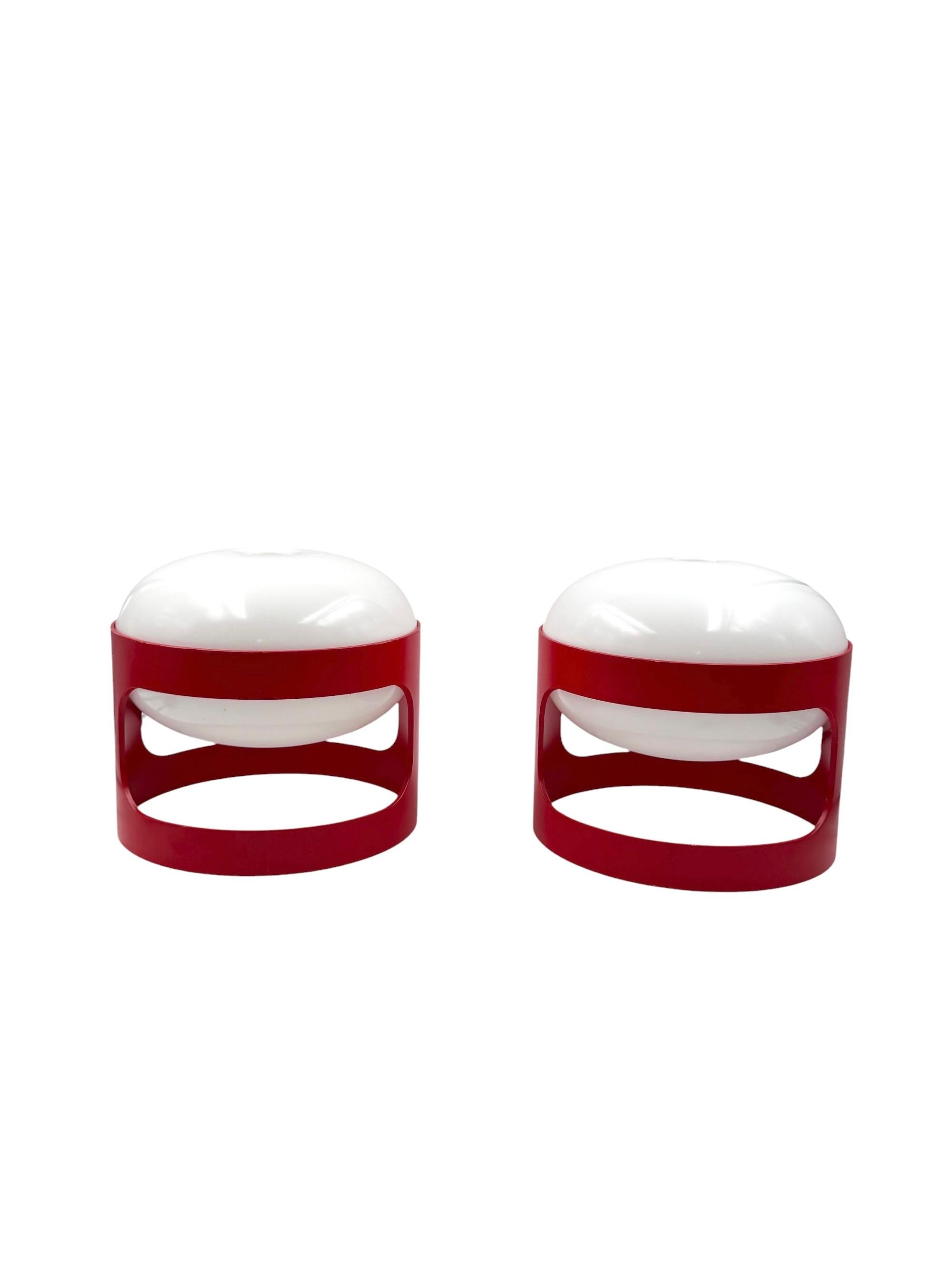 Joe Colombo, space age set of 2 mod. KD27 table lamps, Kartell Italy 1970s In Excellent Condition For Sale In Firenze, IT