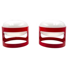 Joe Colombo, space age set of 2 mod. KD27 table lamps, Kartell Italy 1970s