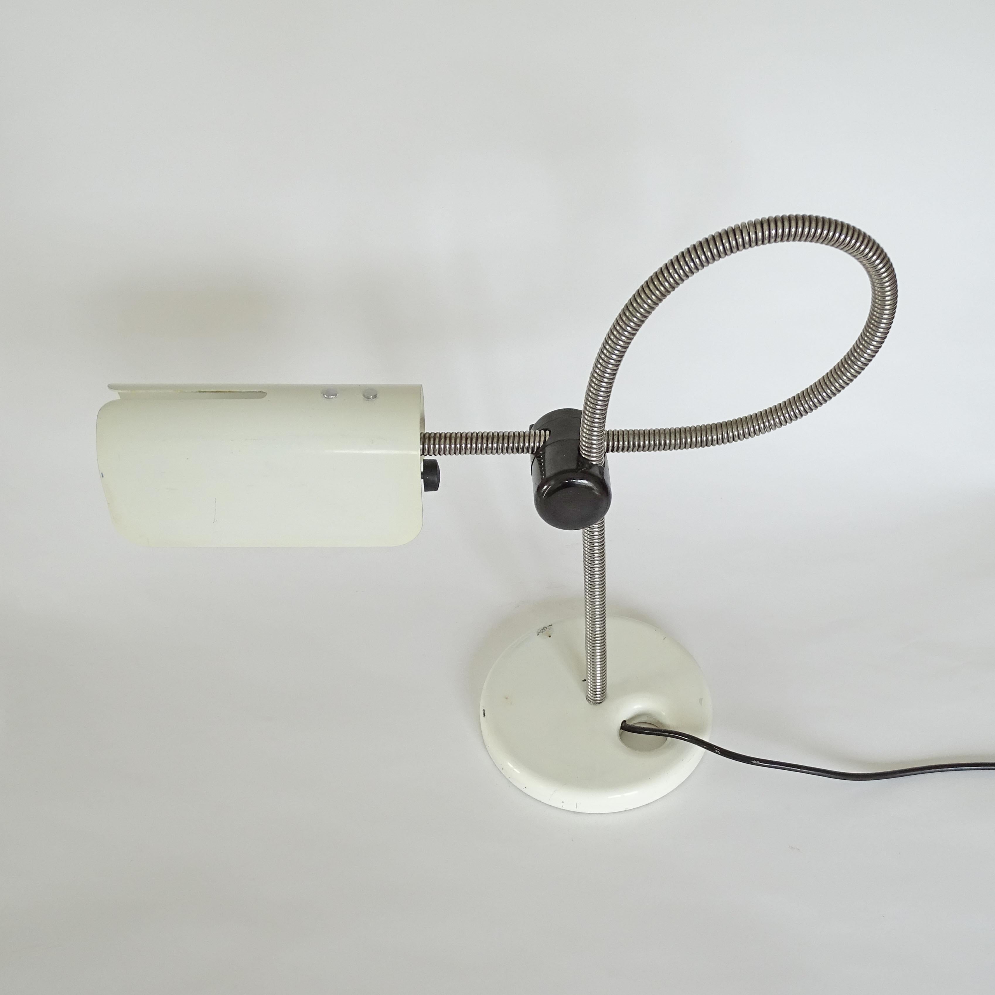 Mid-Century Modern Joe Colombo Spring table lamp for Oluce, Italy 1966 For Sale