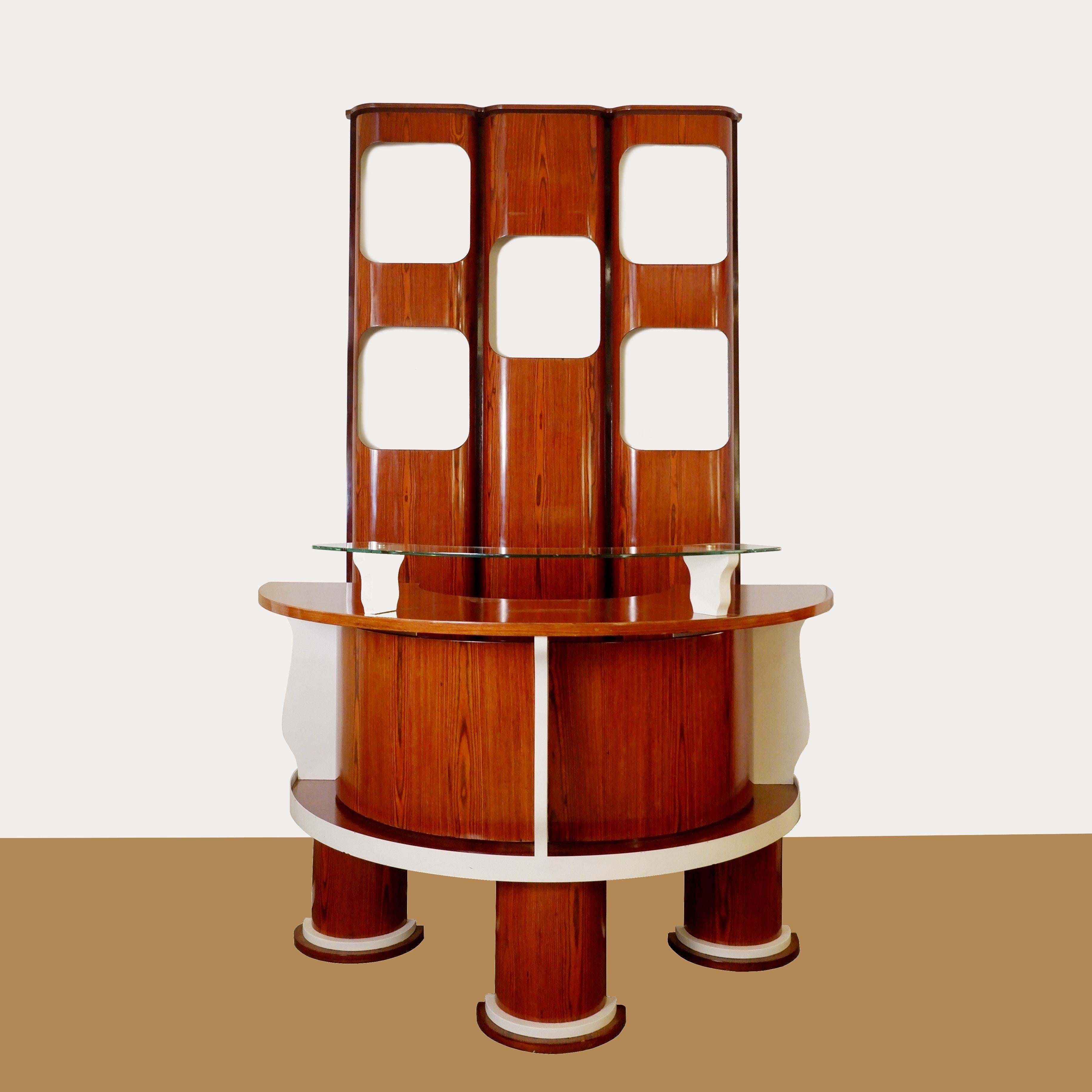 Mid-Century Modern Joe Colombo Style Italian Cabinet Bar set - 1970s For Sale