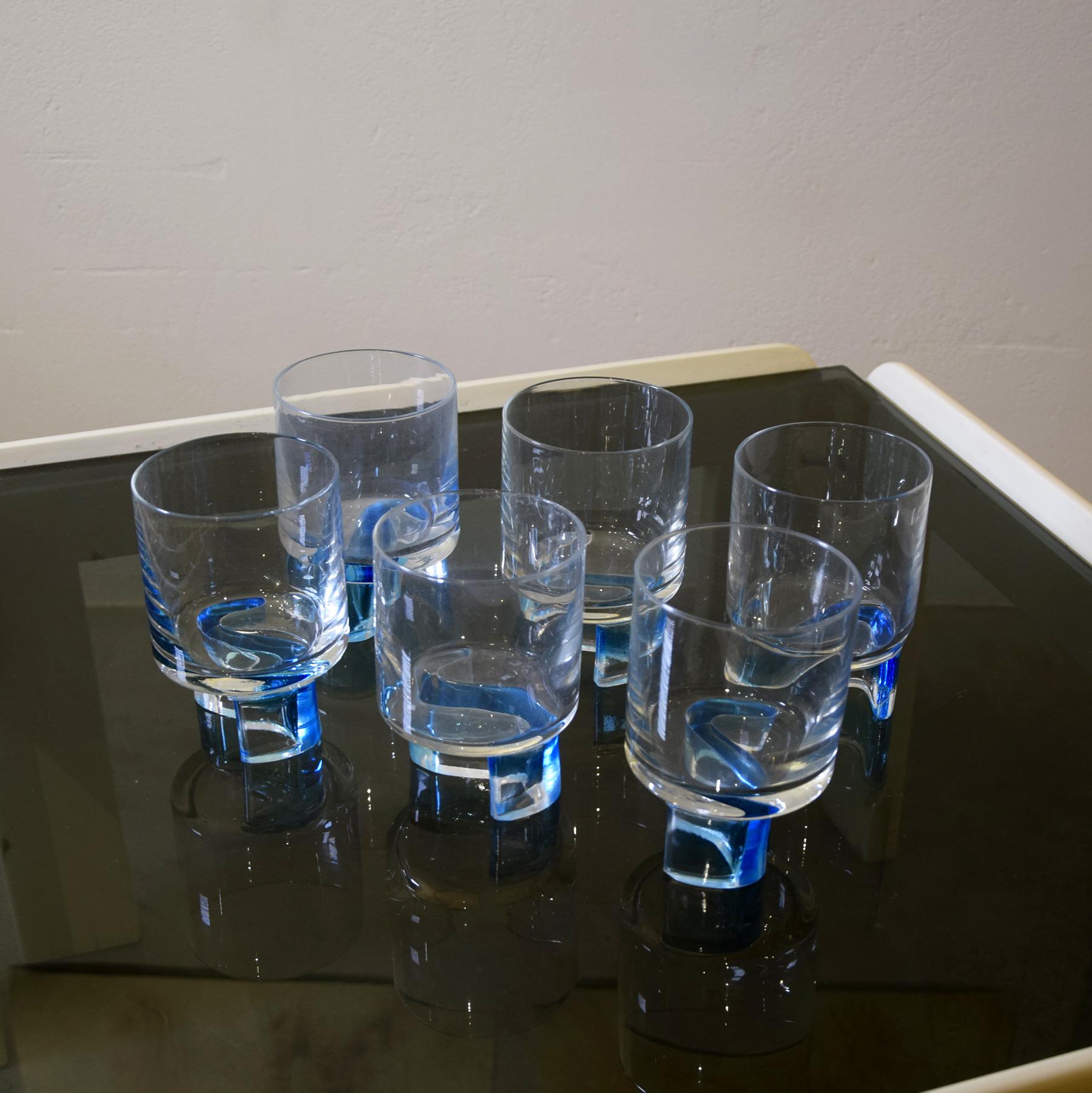 Mid-Century Modern Joe Colombo style set of six glasses 1970s For Sale