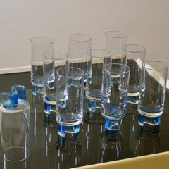 Ensemble de dix verres de style Joe Colombo 1970