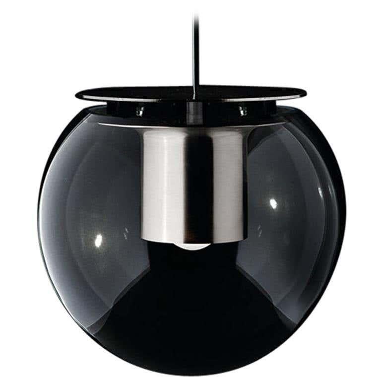 Joe Colombo Suspension Lamp 'The Globe' Large Nickel by Oluce In New Condition For Sale In Barcelona, Barcelona