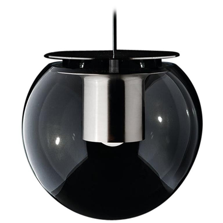 Joe Colombo Suspension Lamp 'The Globe' Large Nickel by Oluce