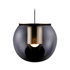 Joe Colombo Suspension Lamp 'Globe' Small Gold by Oluce