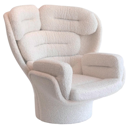 Joe Colombo Swivel "Elda" Italian Lounge Chair