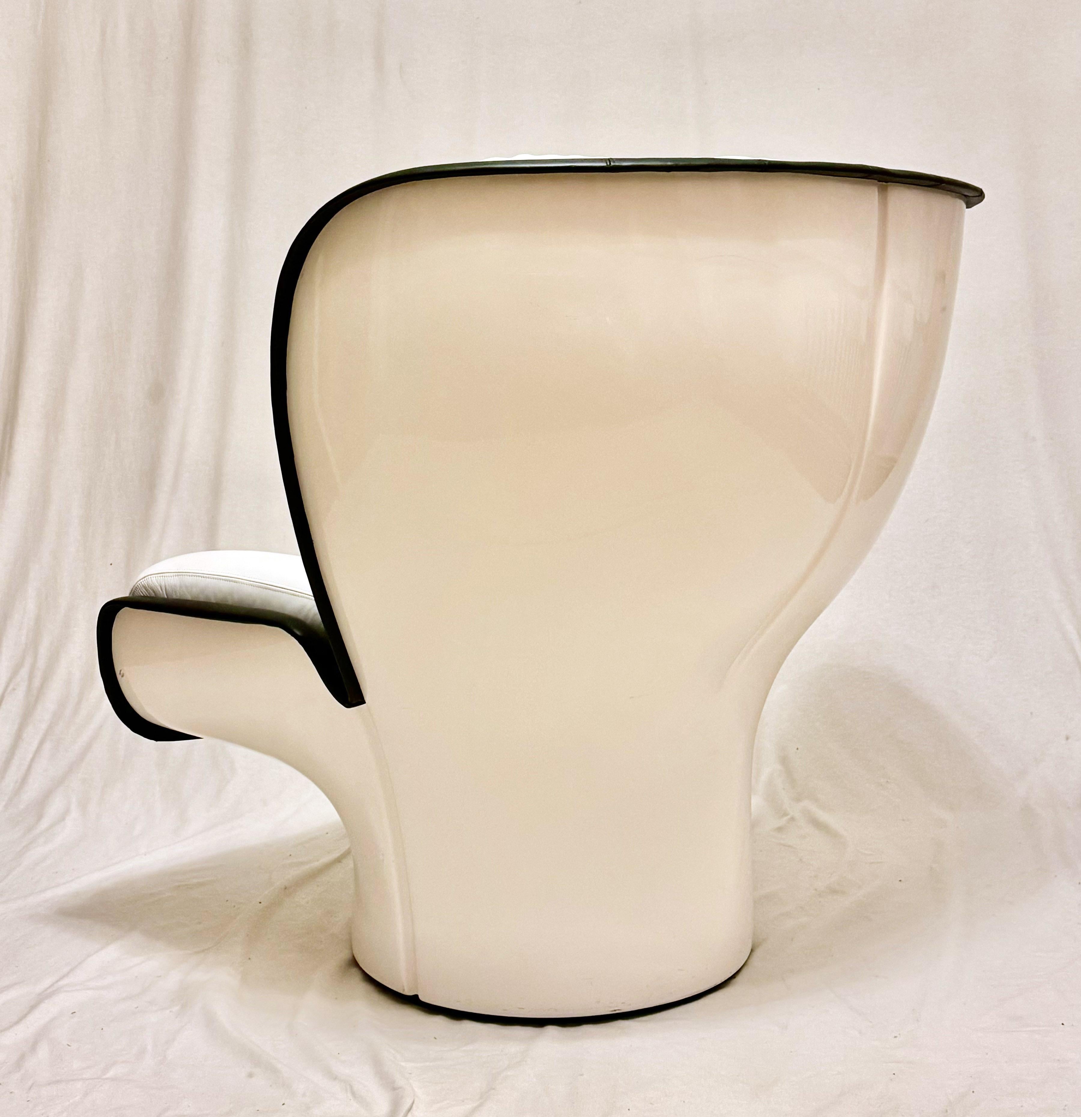 Mid-Century moderno Sedia girevole in pelle 