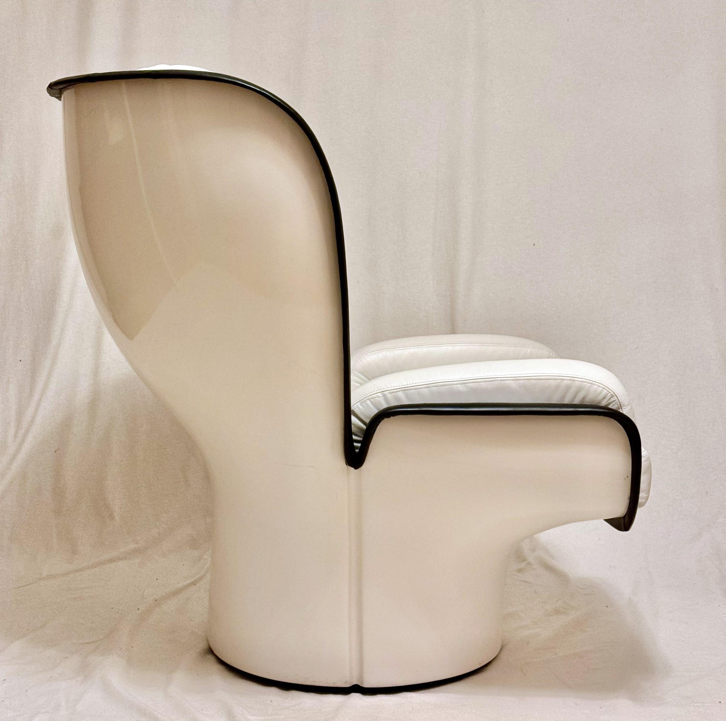 Sedia girevole in pelle 