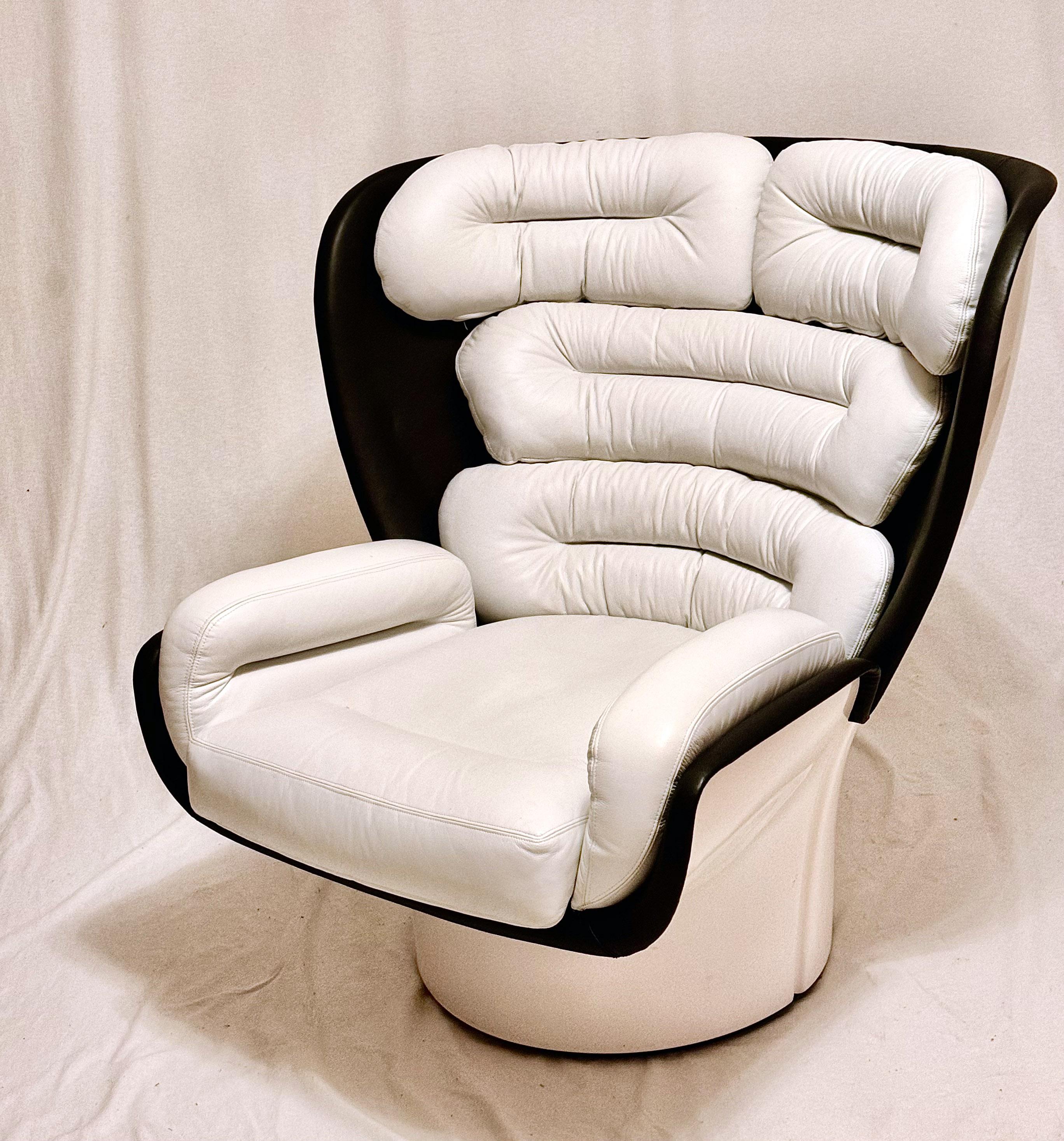 Sedia girevole in pelle 
