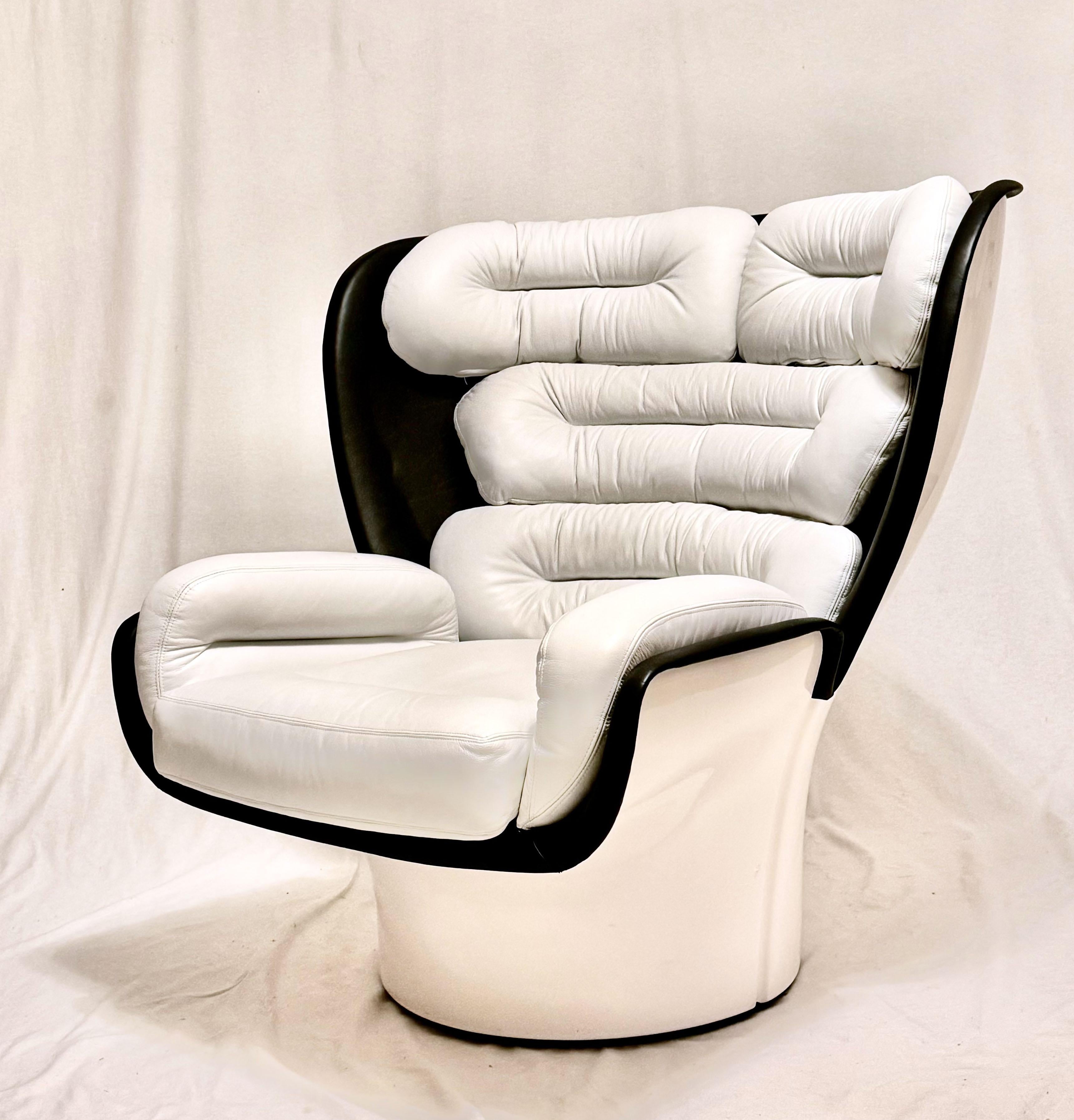 Sedia girevole in pelle 