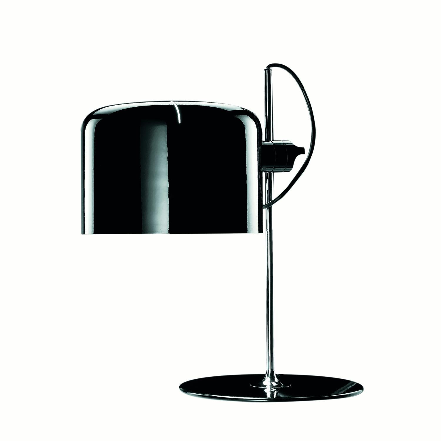 Mid-Century Modern Joe Colombo Table Lamp 'Coupé' Black by Oluce