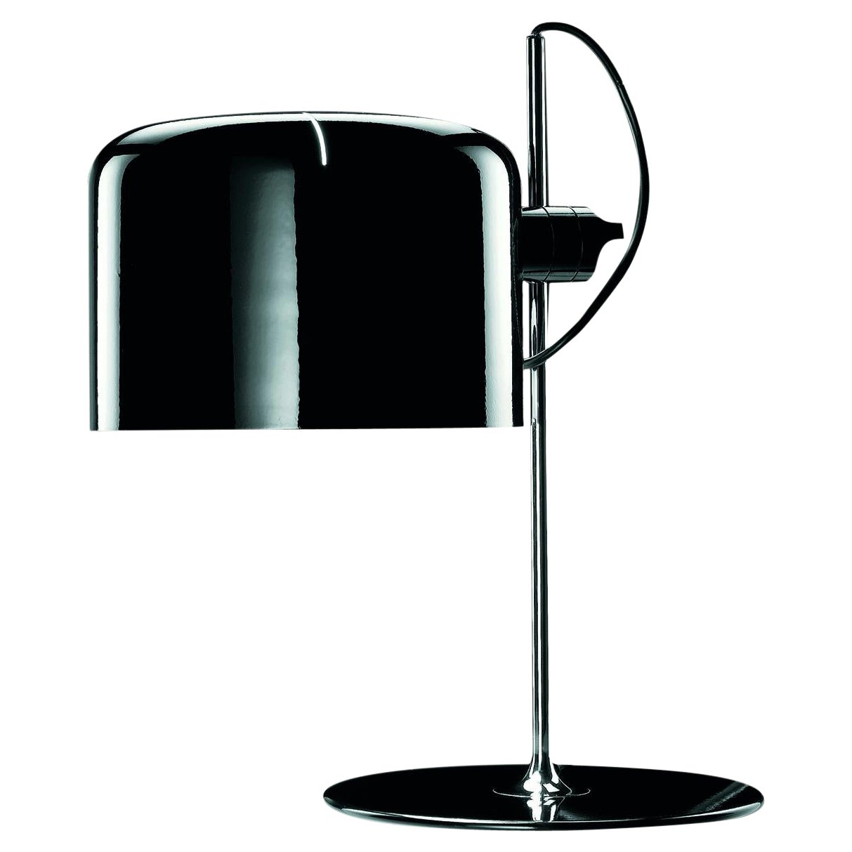 Joe Colombo Table Lamp 'Coupé' Black by Oluce For Sale