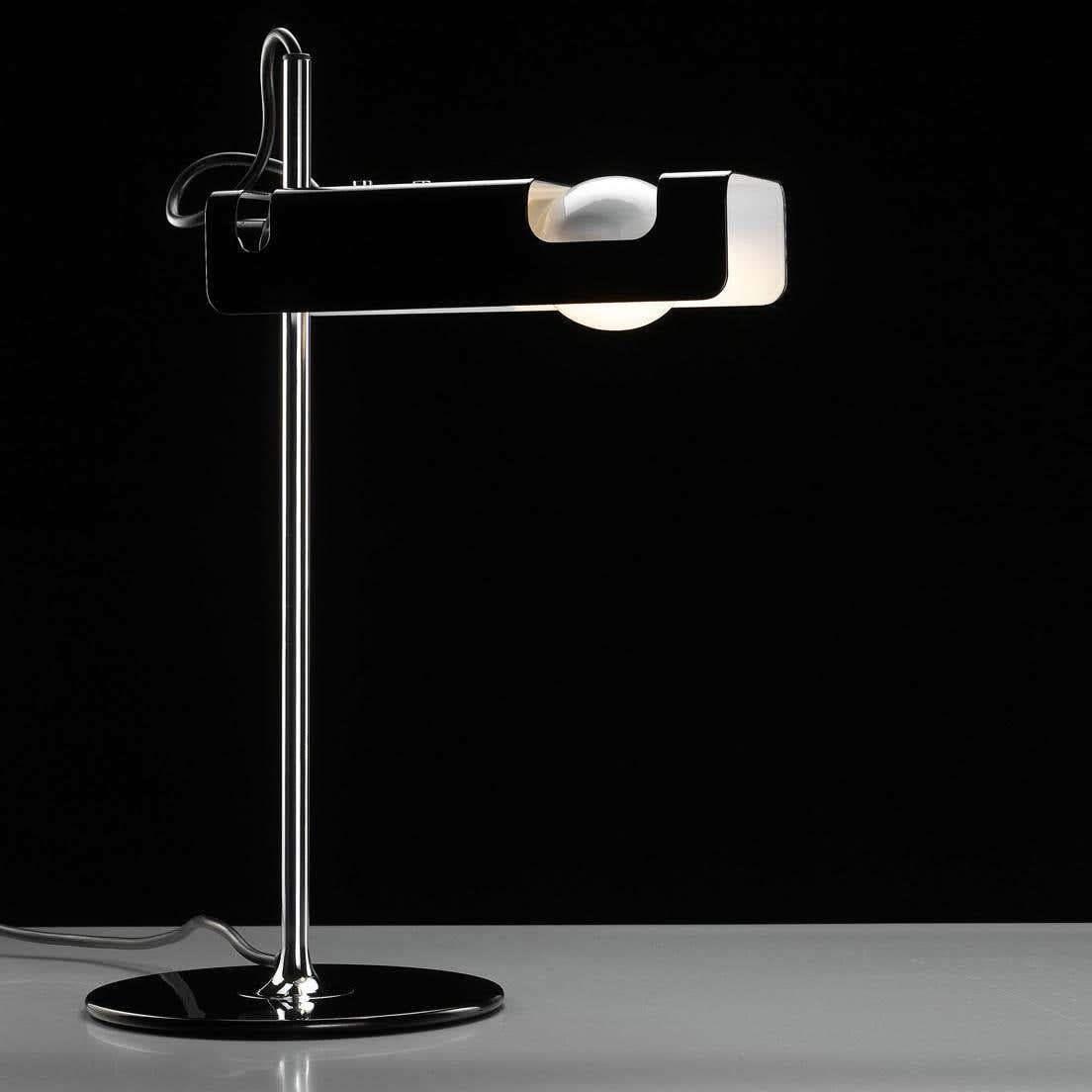 Contemporary Joe Colombo Table Lamp 'Spider' Black by Oluce For Sale