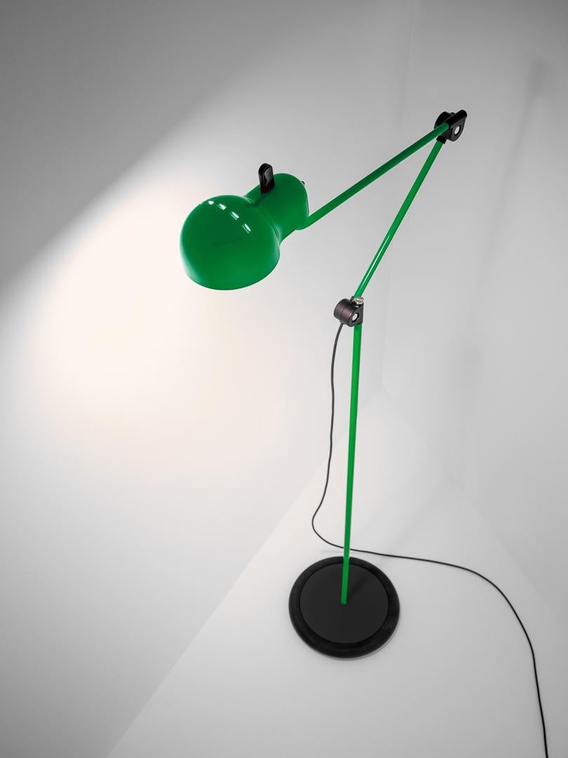 Powder-Coated Joe Colombo 'Topo' Articulating Floor Lamp for Stilnovo in Red For Sale