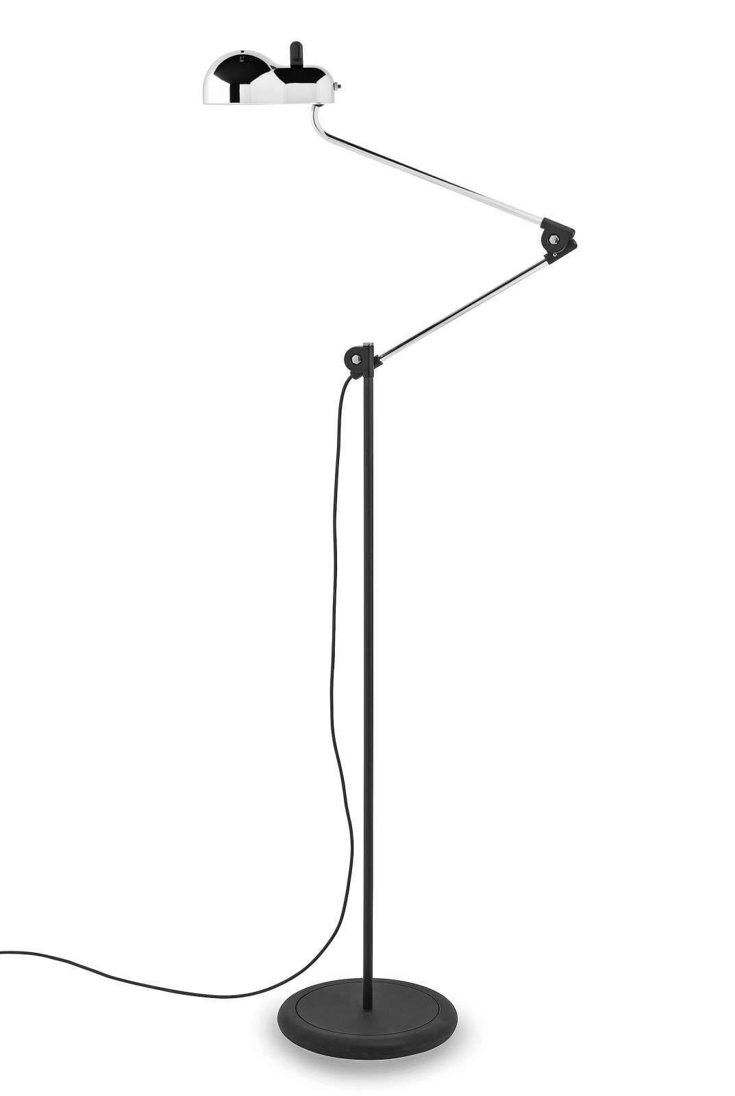 Steel Joe Colombo 'Topo' Articulating Floor Lamp for Stilnovo in Red For Sale