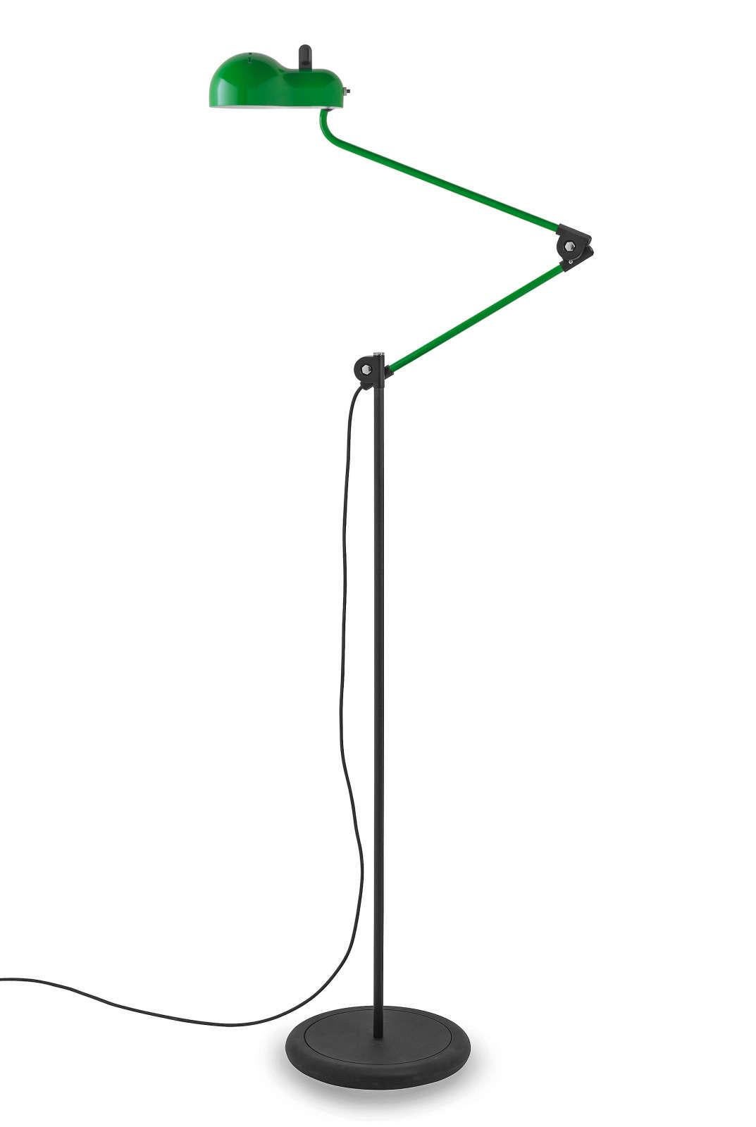 Joe Colombo 'Topo' Articulating Floor Lamp for Stilnovo in Red For Sale 1