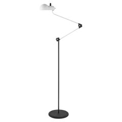 Lampada da terra articolata 'Topo' di Joe Colombo per Stilnovo in bianco