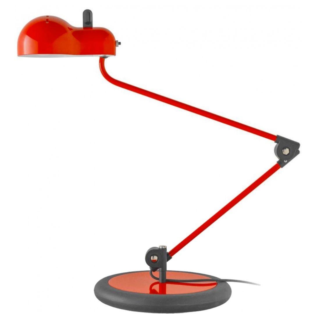 Joe Colombo 'Topo' Table Lamp in Black with Base for Stilnovo In New Condition For Sale In Glendale, CA