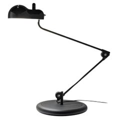 Lampada da tavolo 'Topo' di Joe Colombo in nero con base per Stilnovo