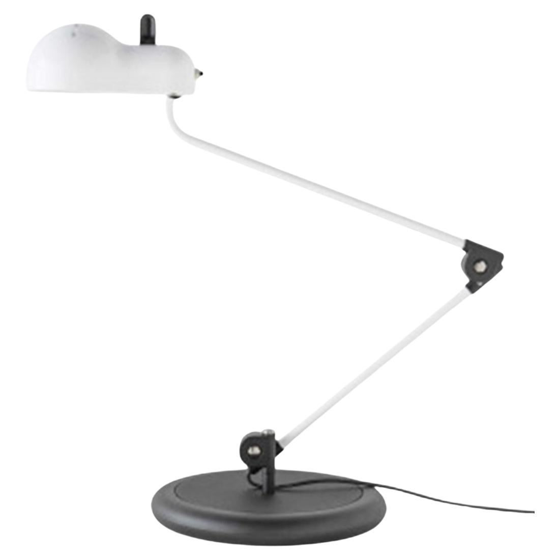 Plated Joe Colombo 'Topo' Table Lamp in Chrome and Black with Base for Stilnovo For Sale