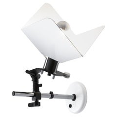 Joe Colombo 'Triedro' Metal Wall Lamp in White for Stilnovo