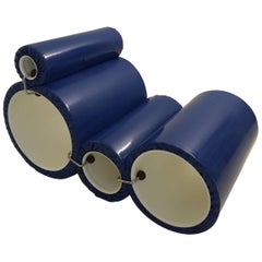 Joe Colombo, Tube Chair, Blue Vinyl