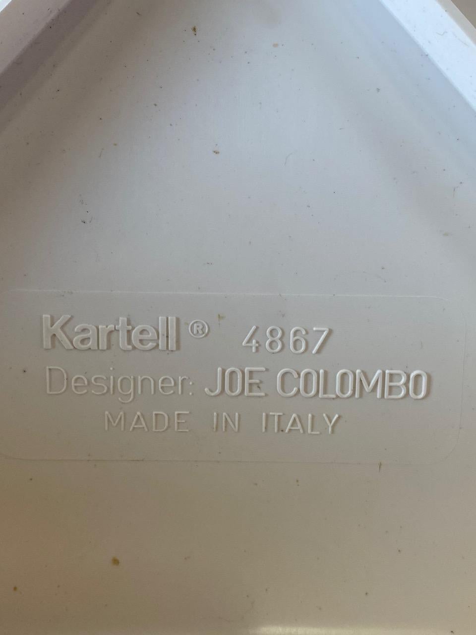 20th Century Joe Colombo Universale Chairs Model 4867 Set of Six by Kartell, Italy, 1967