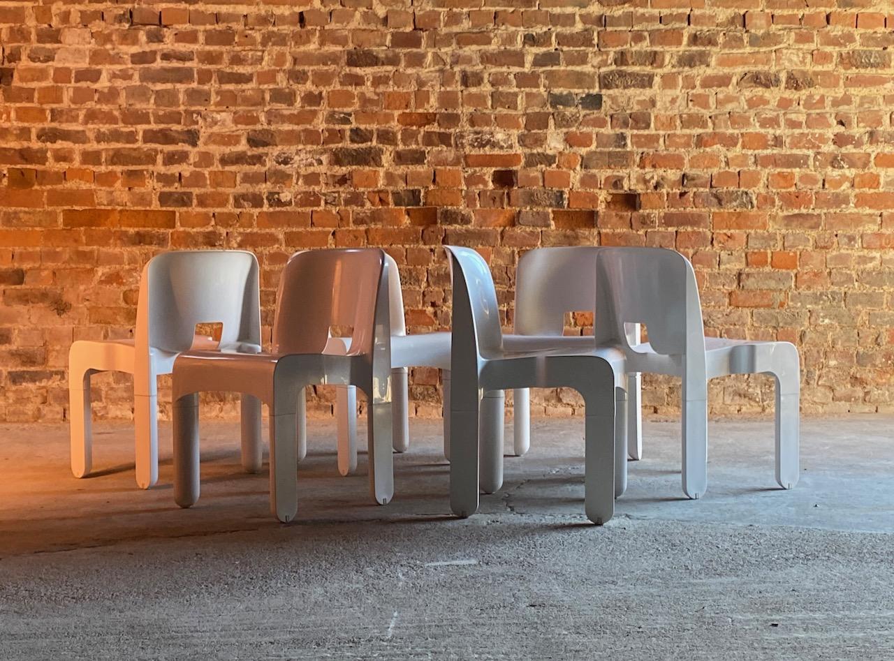 Joe Colombo Universale Chairs Model 4867 Set of Six by Kartell, Italy, 1967 1