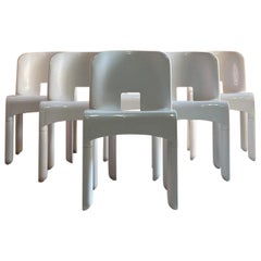 Joe Colombo Universale Chairs Model 4867 Set of Six by Kartell, Italy, 1967