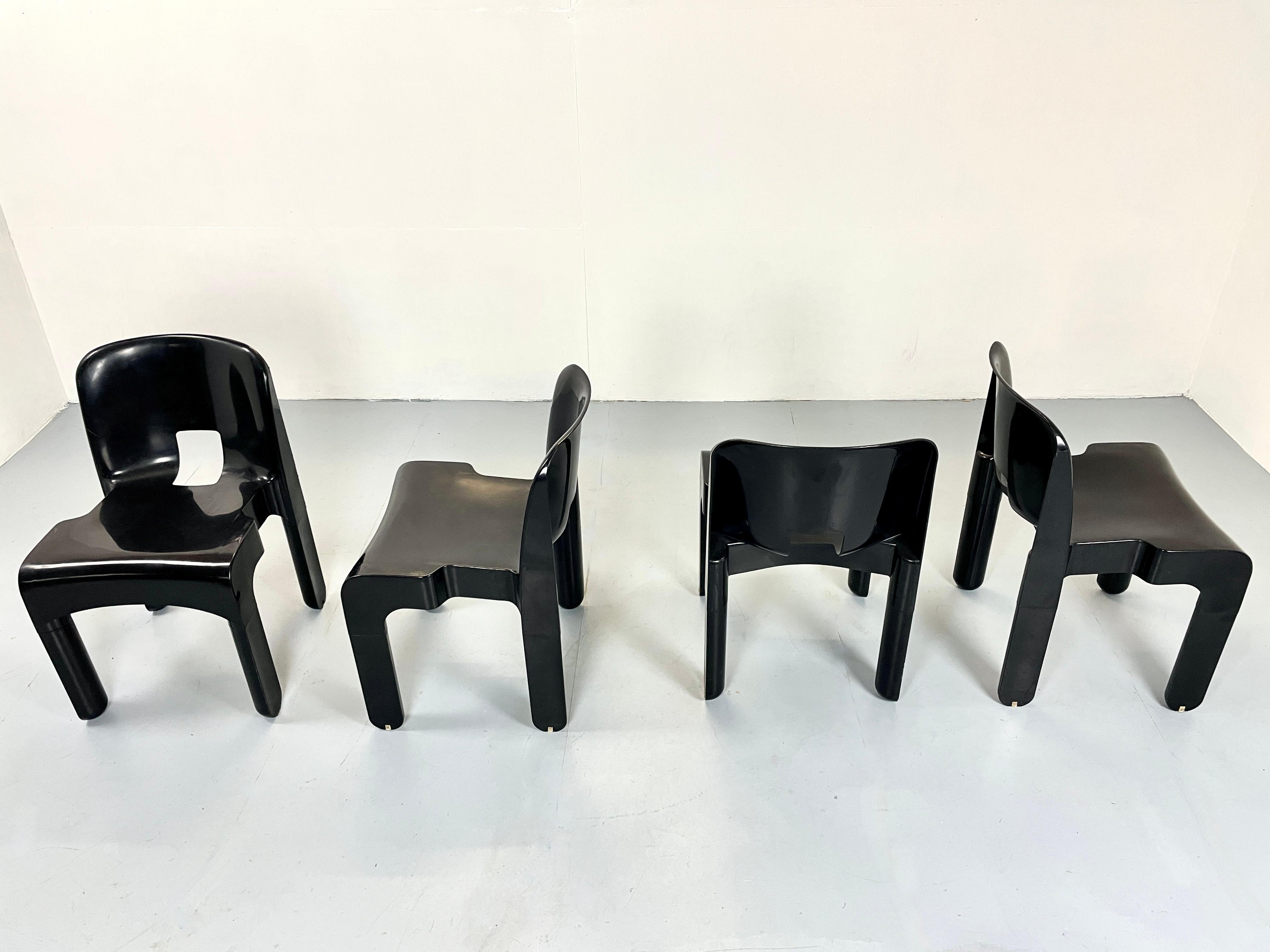  Joe Colombo, Universale Plastic Chair für Kartell, Weiß, Italien, Vintage, Space Age (Kunststoff)