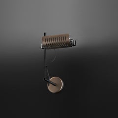 Joe Colombo Wall Lamp 'Colombo' Anodic Bronze by Oluce