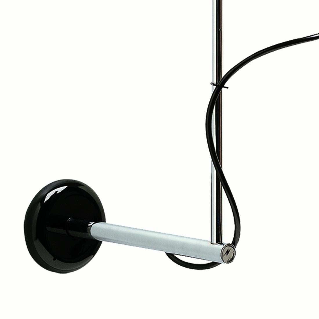 Mid-Century Modern Joe Colombo Wall Lamp 'Colombo' Black by Oluce For Sale