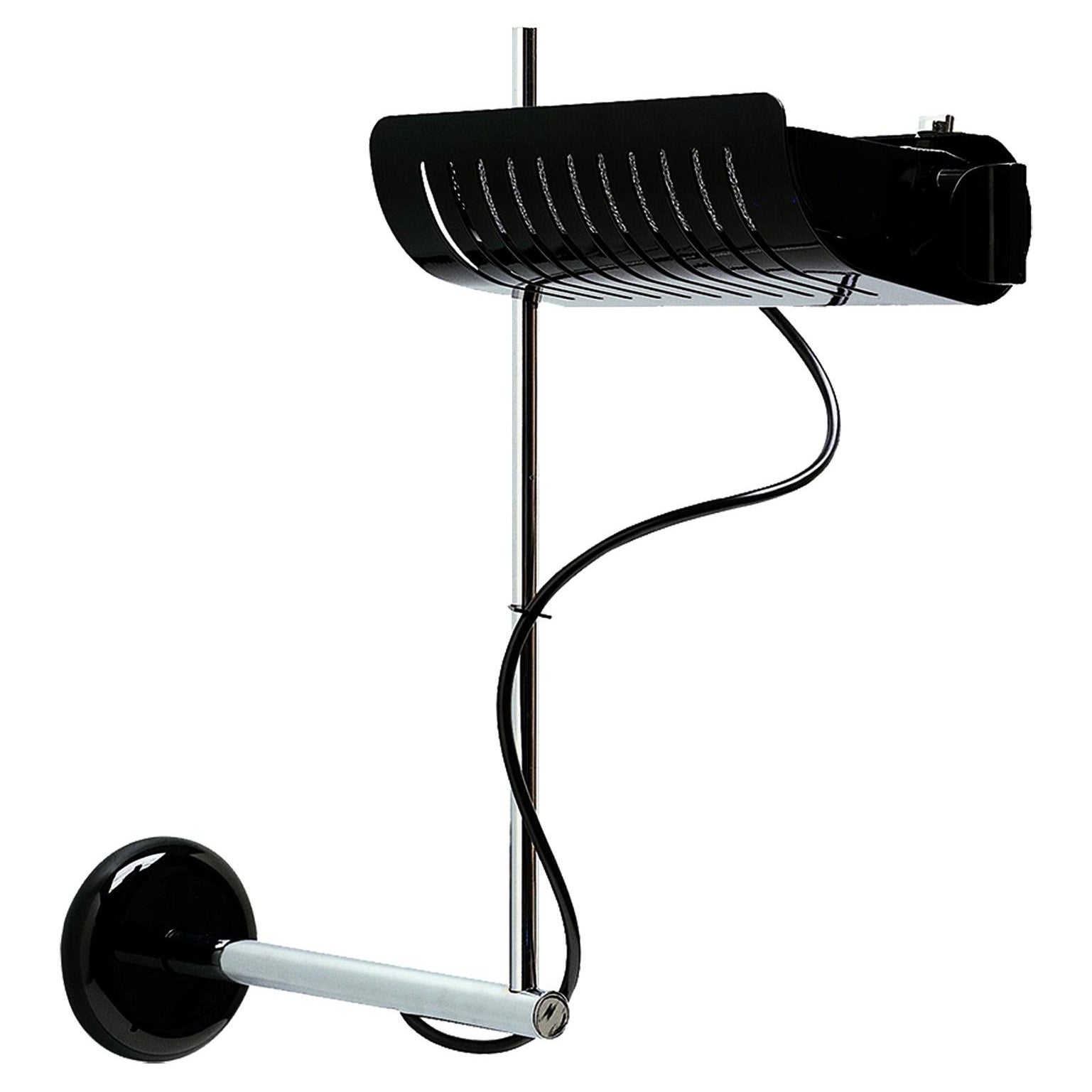 Lampe murale Joe Colombo « Colombo » noire par Oluce