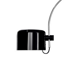 Joe Colombo Wall Lamp 'Coupé' Black, Oluce, Mid-Century Modern, Italy