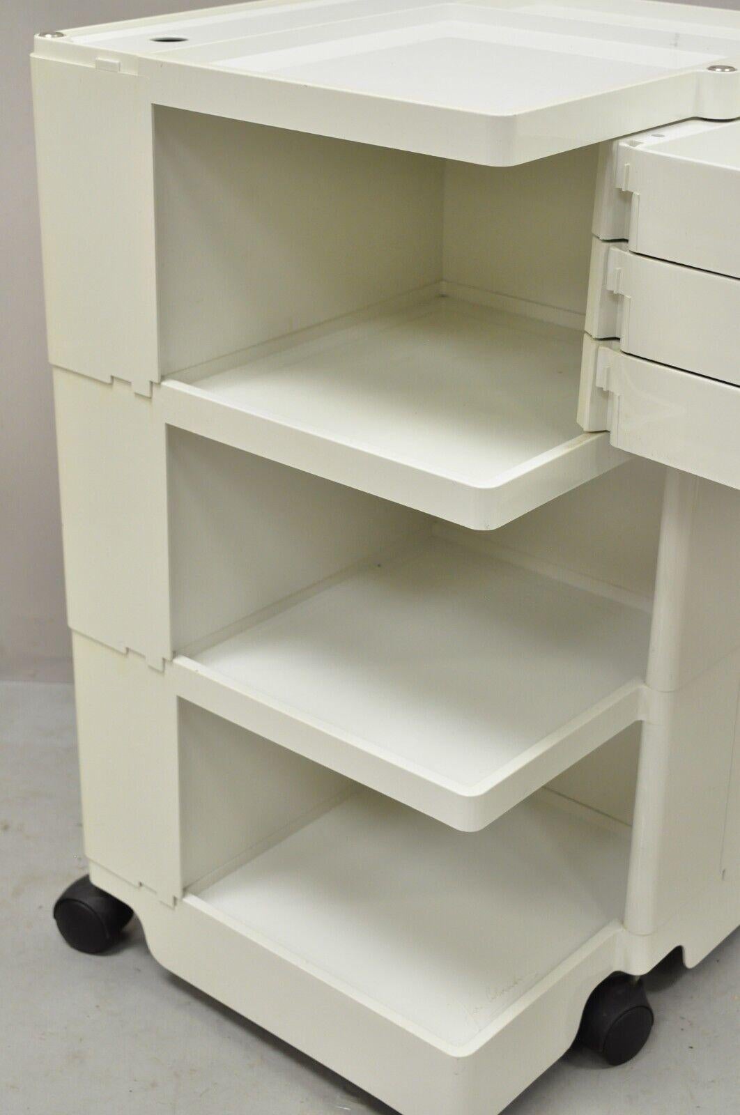 Plastic Joe Colombo White Boby Storage Trolley by Bieffeplast, Italy