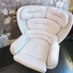 Joe Colombo White Elda Lounge Chair