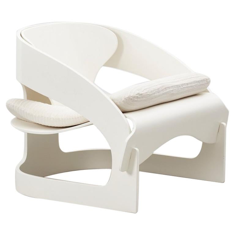 Joe Columbo White 4801 Chair, Kartell, Italy 1965