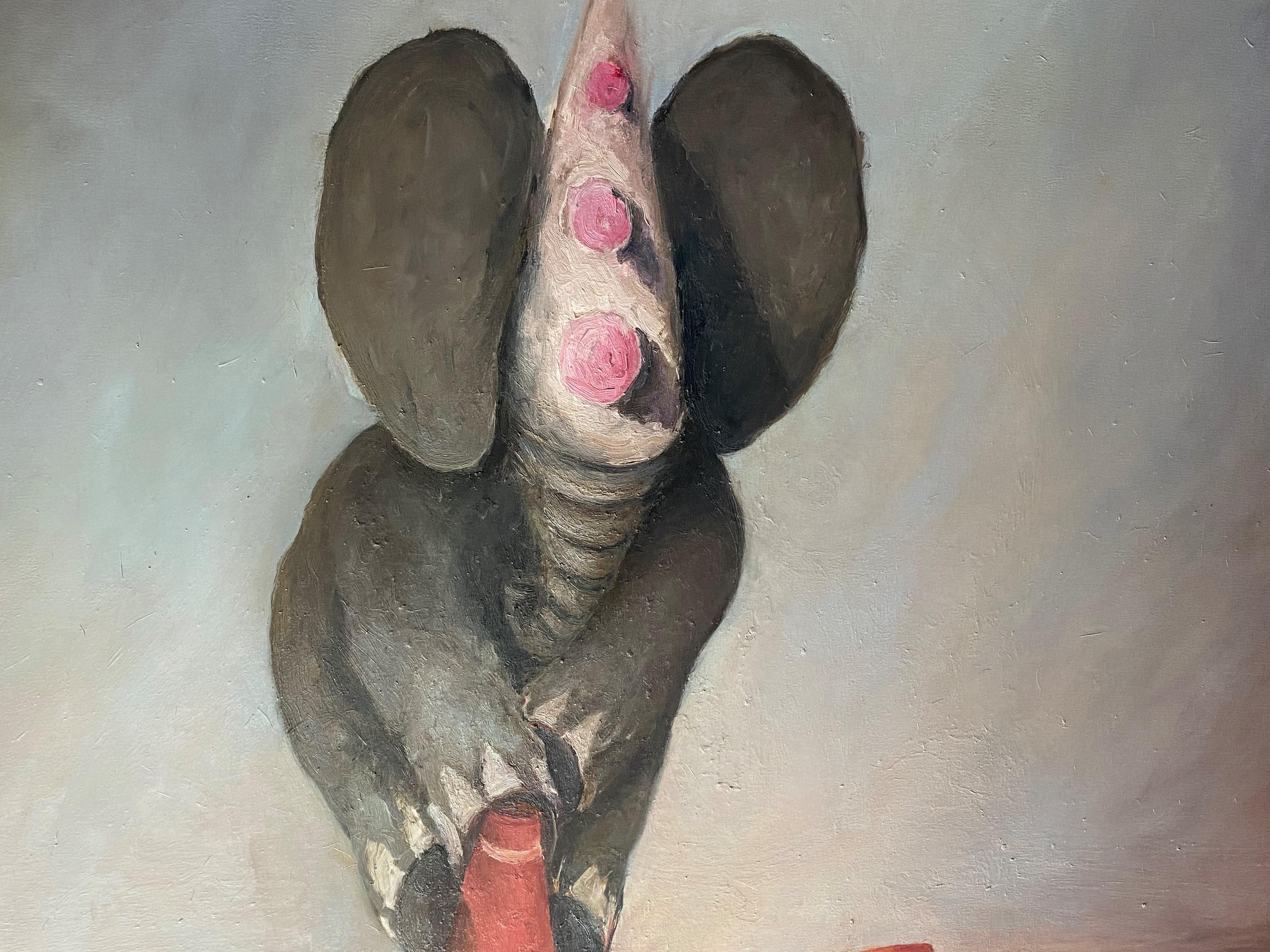 Elephant on a Cone  74 X 82 - Painting by Joe Concra