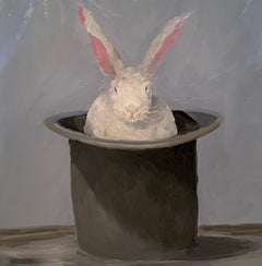 Lapin d'un chapeau 24 X 24