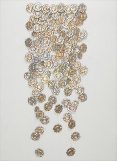 Grande, Instalación mural, Oro, Plata, Girasoles