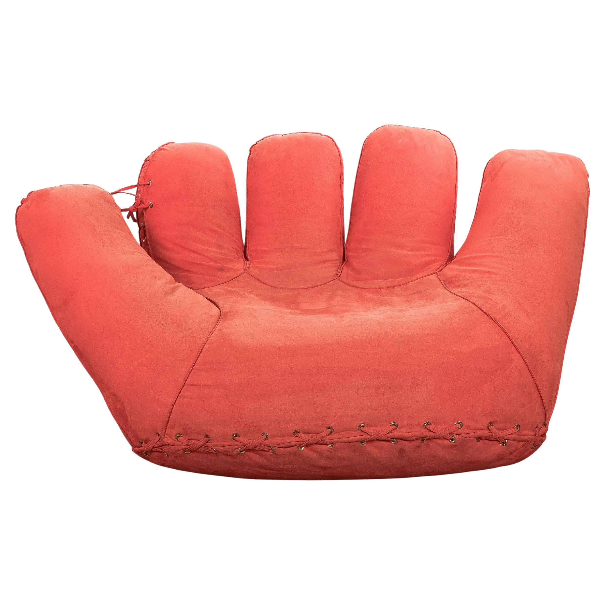 Joe DiMaggio Baseball Glove Chair by de Pas, D'urbino, Lomazzi Italy, circa 1980 For Sale