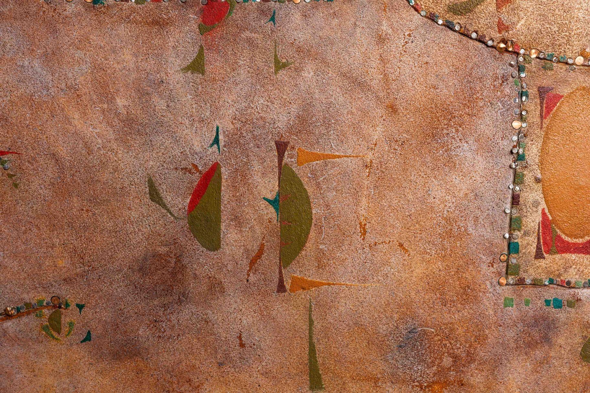 Joe Downing Mixed Media Rawhide Painting 4