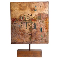 Joe Downing Mixed Media Rawhide Painting
