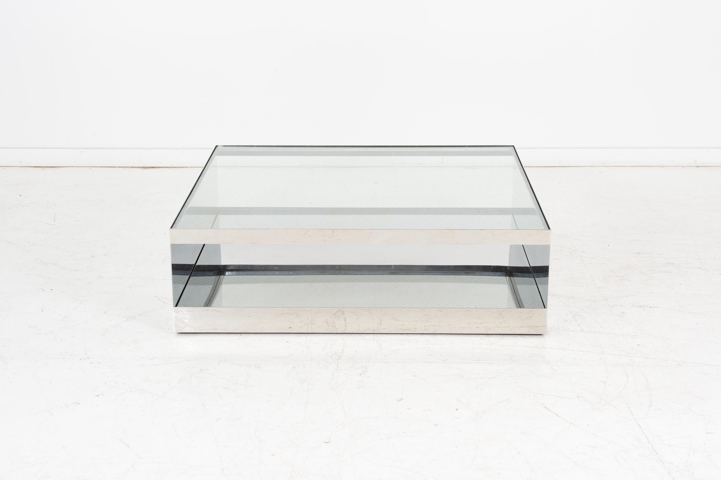 Stainless Steel Joe D'Urso Coffee Table for Knoll