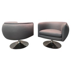 Joe D'Urso pour Knoll - Paire de fauteuils de salon pivotants