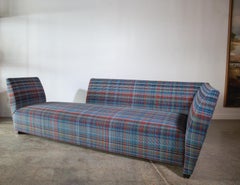 Canapé Island de Joe D'Urso pour Donghia Knoll, chaise en tissu écossais