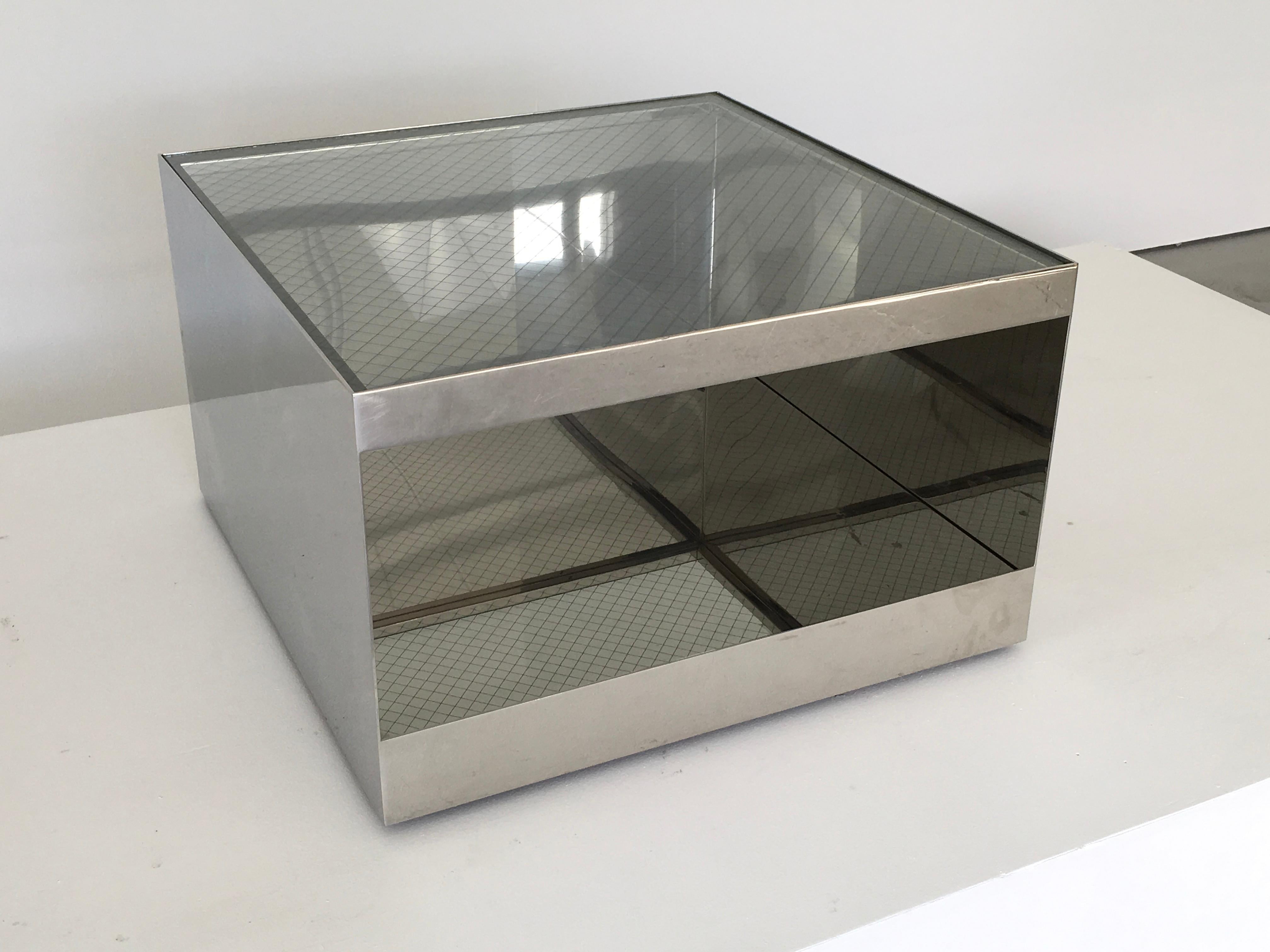 Joe D'Urso Polished Stainless Low Rolling Table 1