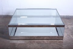 Joe D'urso Polished Stainless Steel Coffee Table