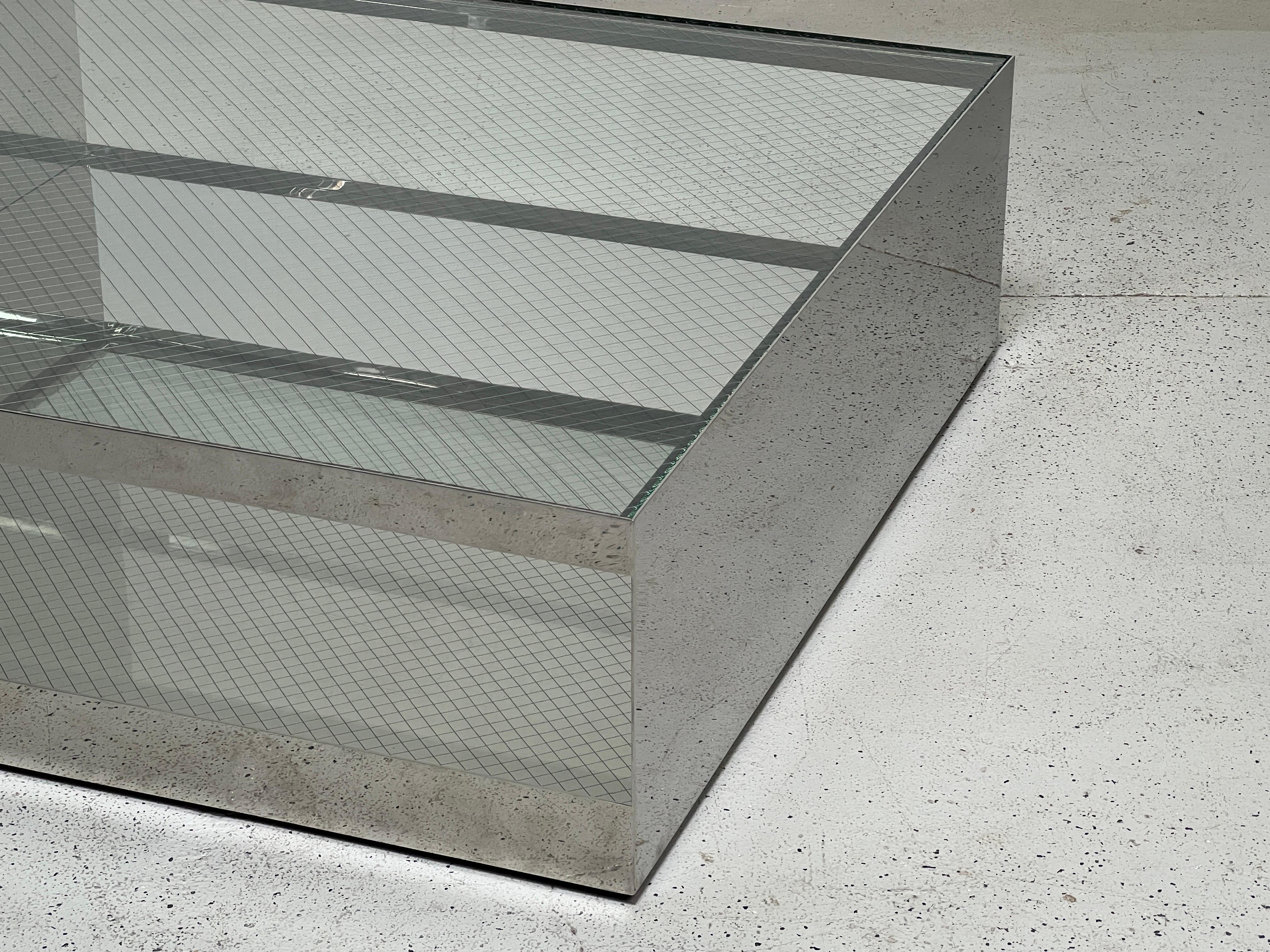 Joe D'urso Polished Stainless Steel Coffee Table 3