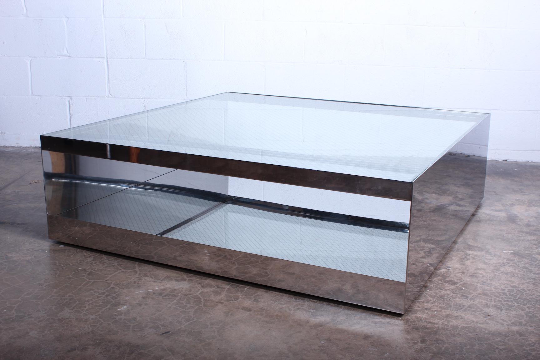 Joe D'urso Polished Stainless Steel Coffee Table 5